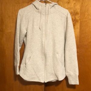 Sand/light grey quilted Zip Up!